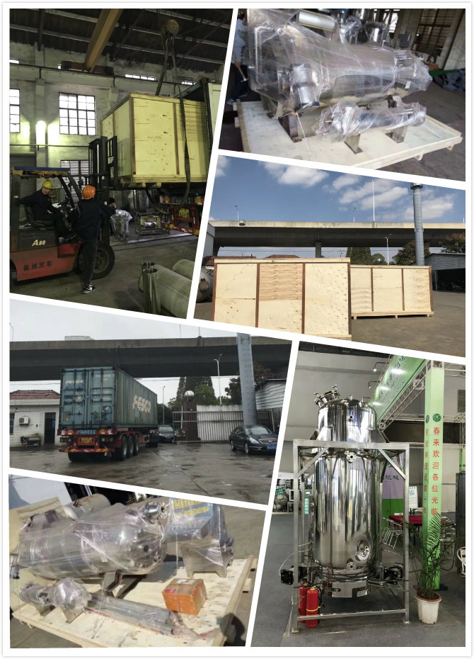 春來機械發(fā)往俄羅斯的三套中藥提取罐順利裝車發(fā)貨！